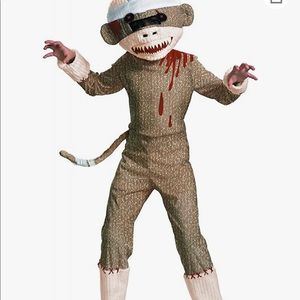 Disguise Sock Monkey Zombie Kids Costume